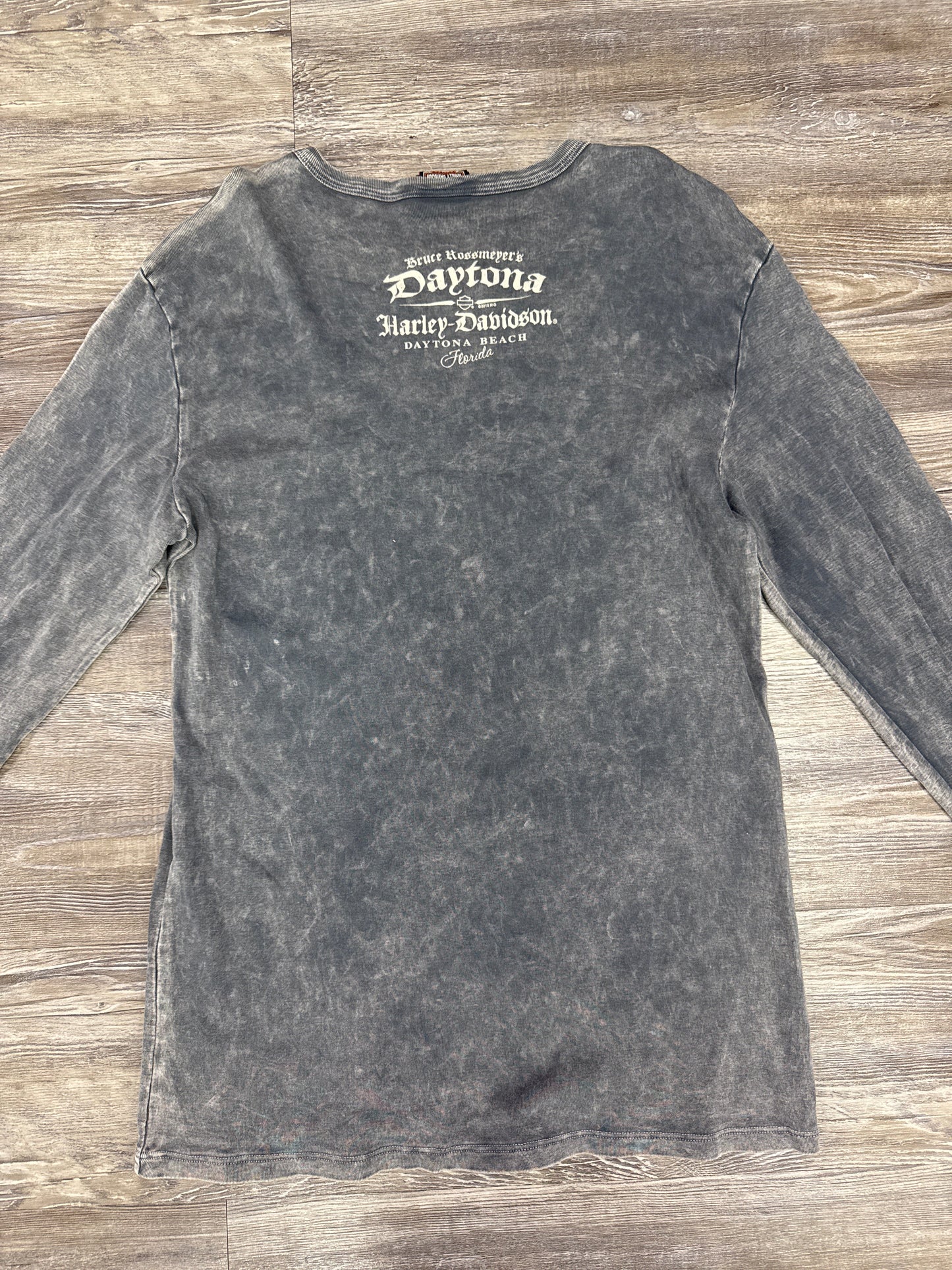 Top Long Sleeve By Harley Davidson In Grey, Size: L