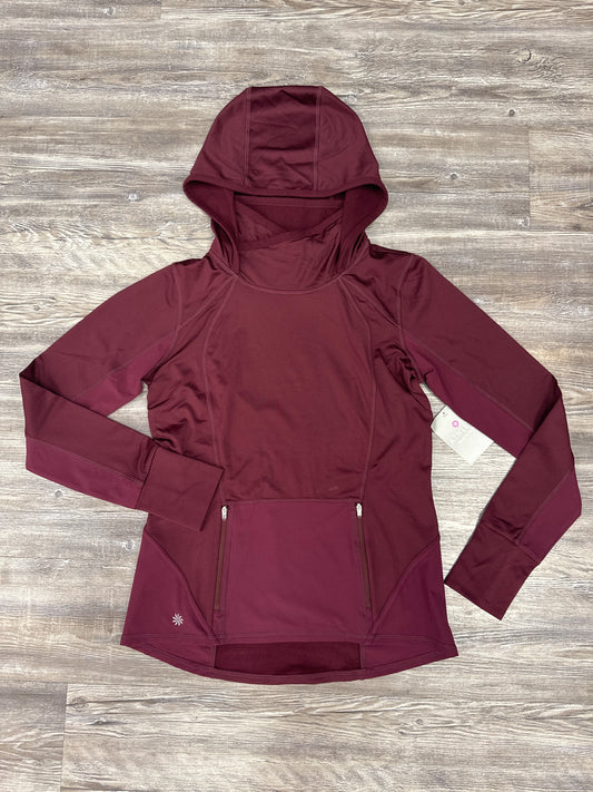 Athletic Sweatshirt Hoodie By Athleta In Maroon, Size: S