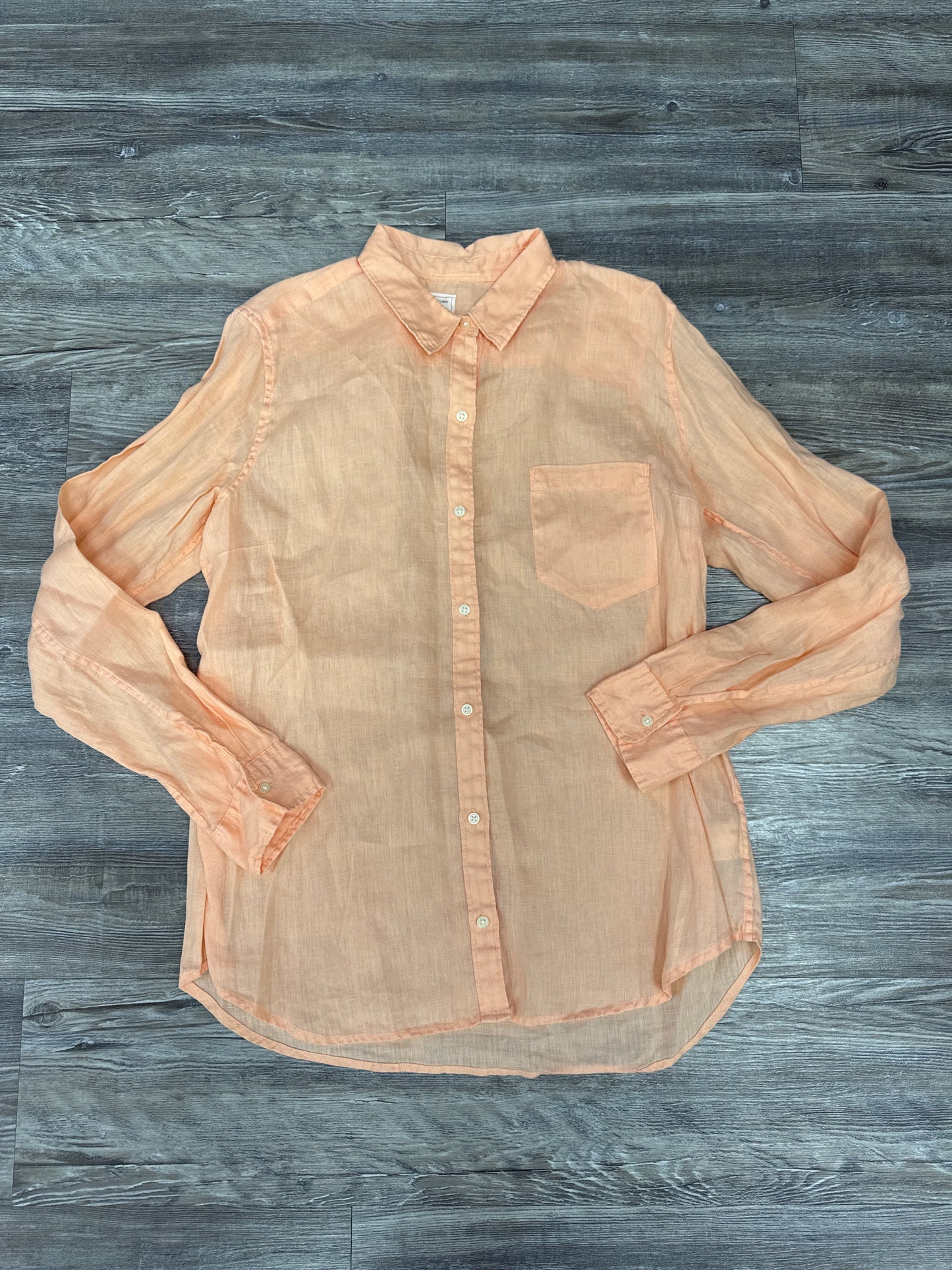 Top Long Sleeve By Gap In Orange, Size: L