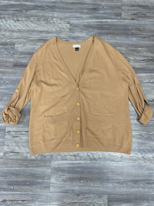 Cardigan Luxury Designer By St John Collection In Tan, Size: Xl