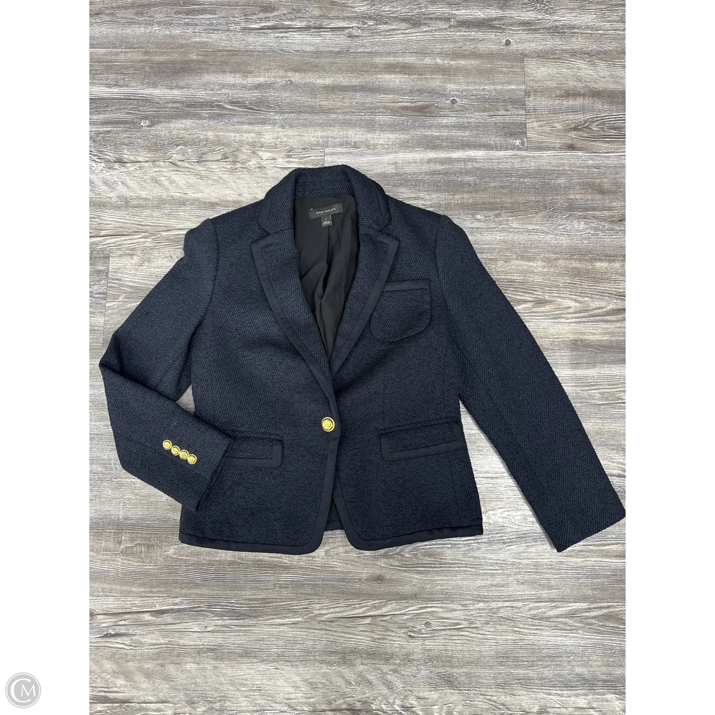 Blazer By Ann Taylor In Navy, Size: 2