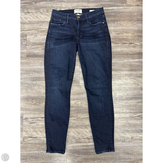 Jeans Skinny By Frame In Blue Denim, Size: 4