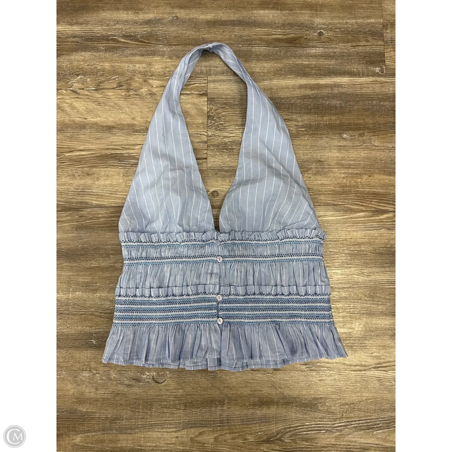 Top Sleeveless By Zara In Blue, Size: L