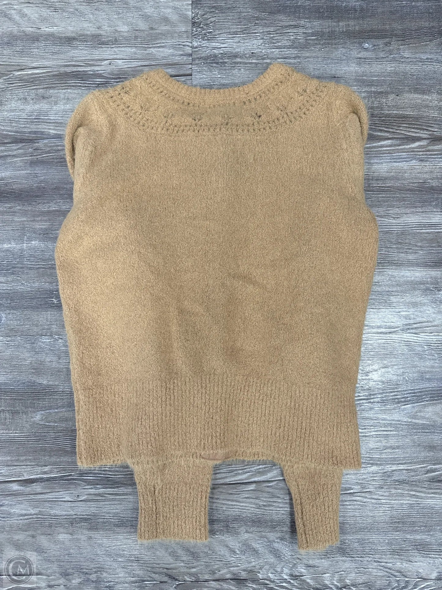 Sweater Cardigan By The Reeds In Tan, Size: L