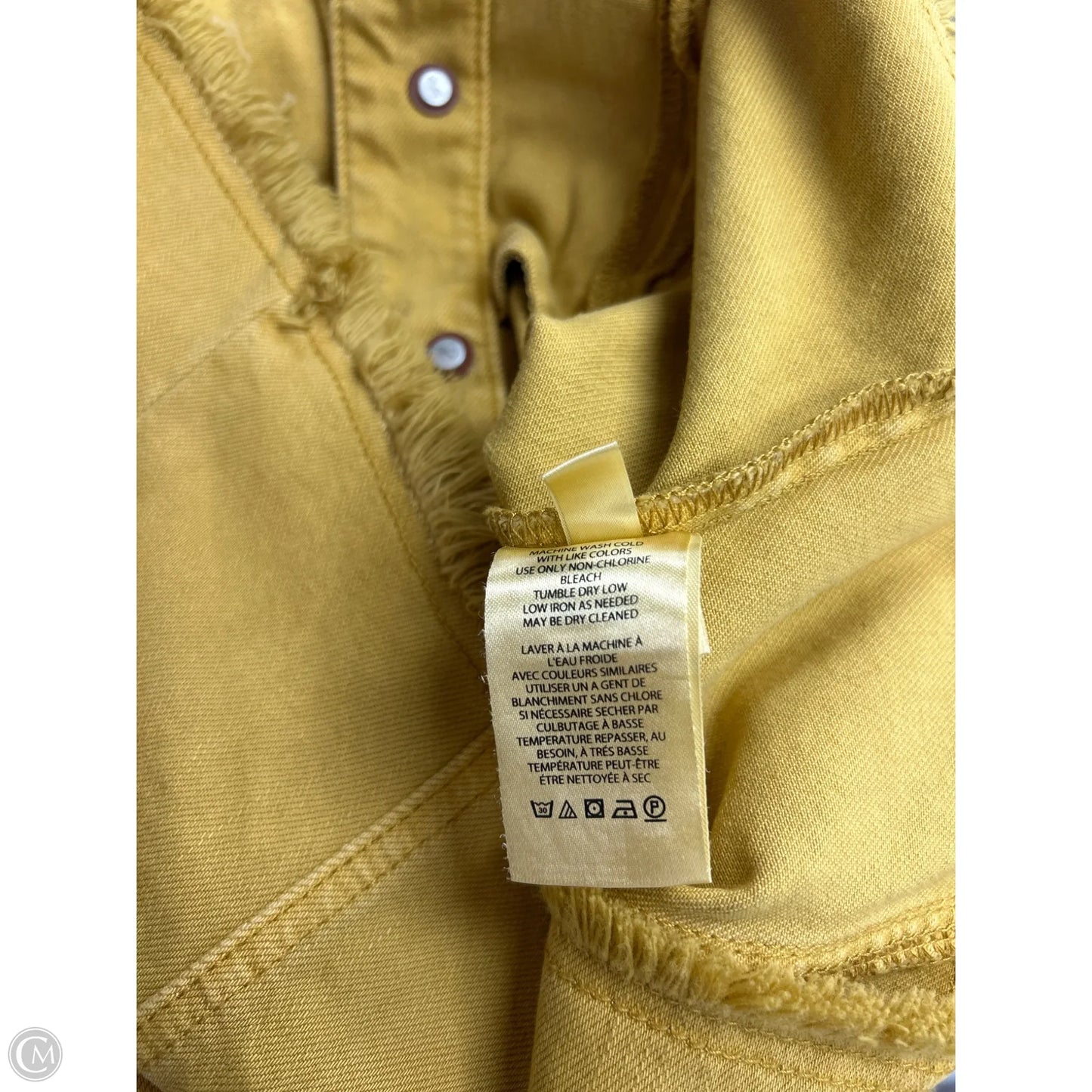 Jacket Denim By Pilcro In Yellow, Size: S