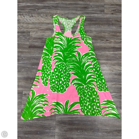 Dress Casual Short By Lilly Pulitzer In Green & Pink, Size: S
