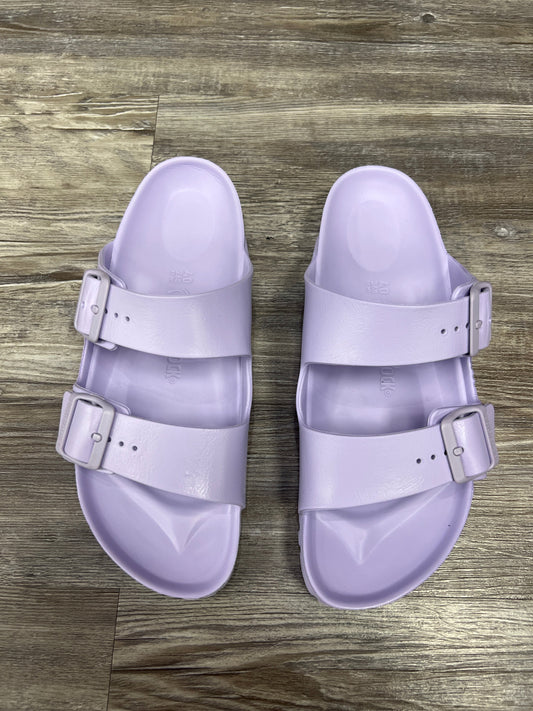 Purple Sandals Flats Birkenstock, Size 9.5