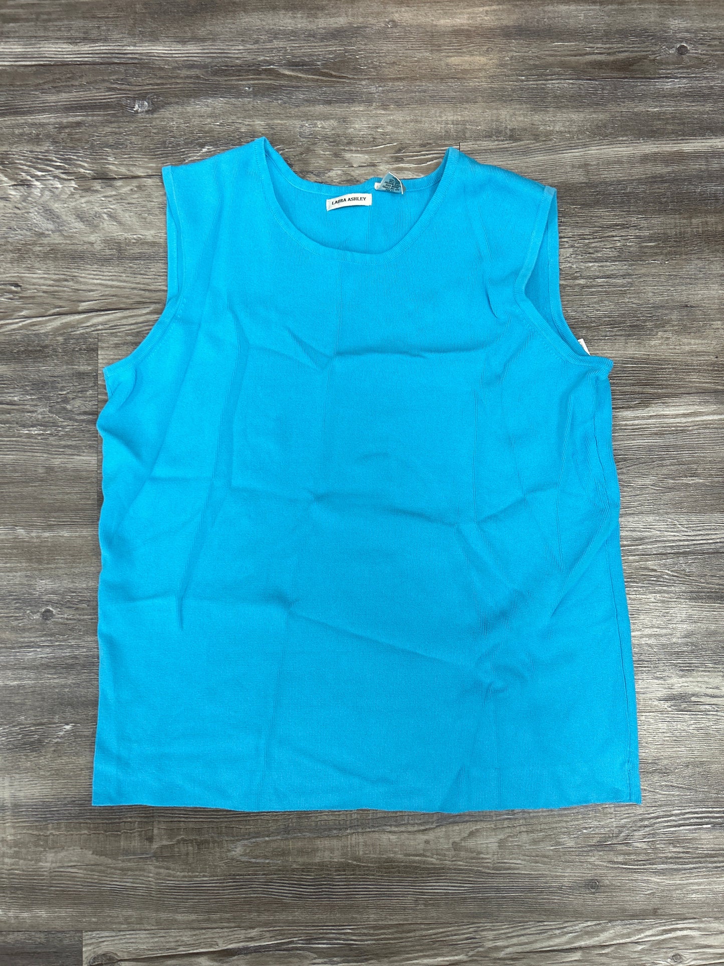 Top Sleeveless By Laura Ashley In Blue, Size: Xl