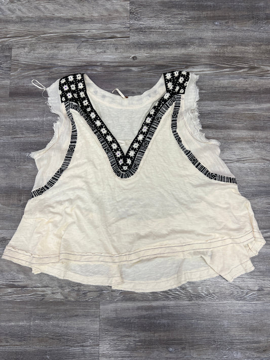 Top Sleeveless By Free People In Black & Cream, Size: S