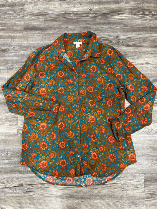 Top Long Sleeve By Sundance In Floral Print, Size: M