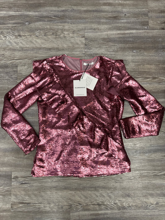 Top Long Sleeve By Glamorous In Pink, Size: Xs