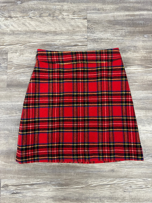 Skirt Mini & Short By J. Crew In Plaid Pattern, Size: 0