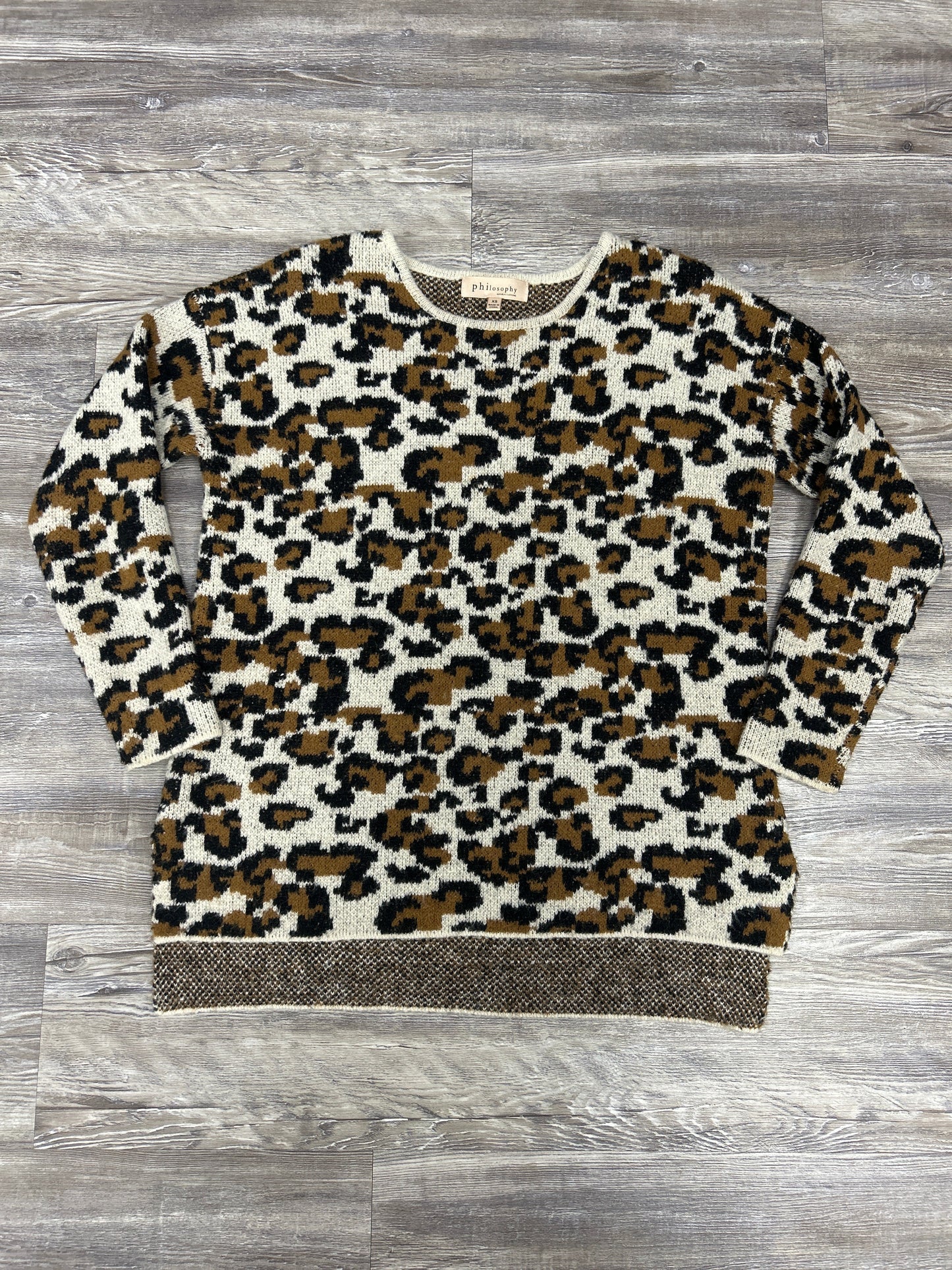 Sweater By Philosophy In Animal Print, Size: Xs