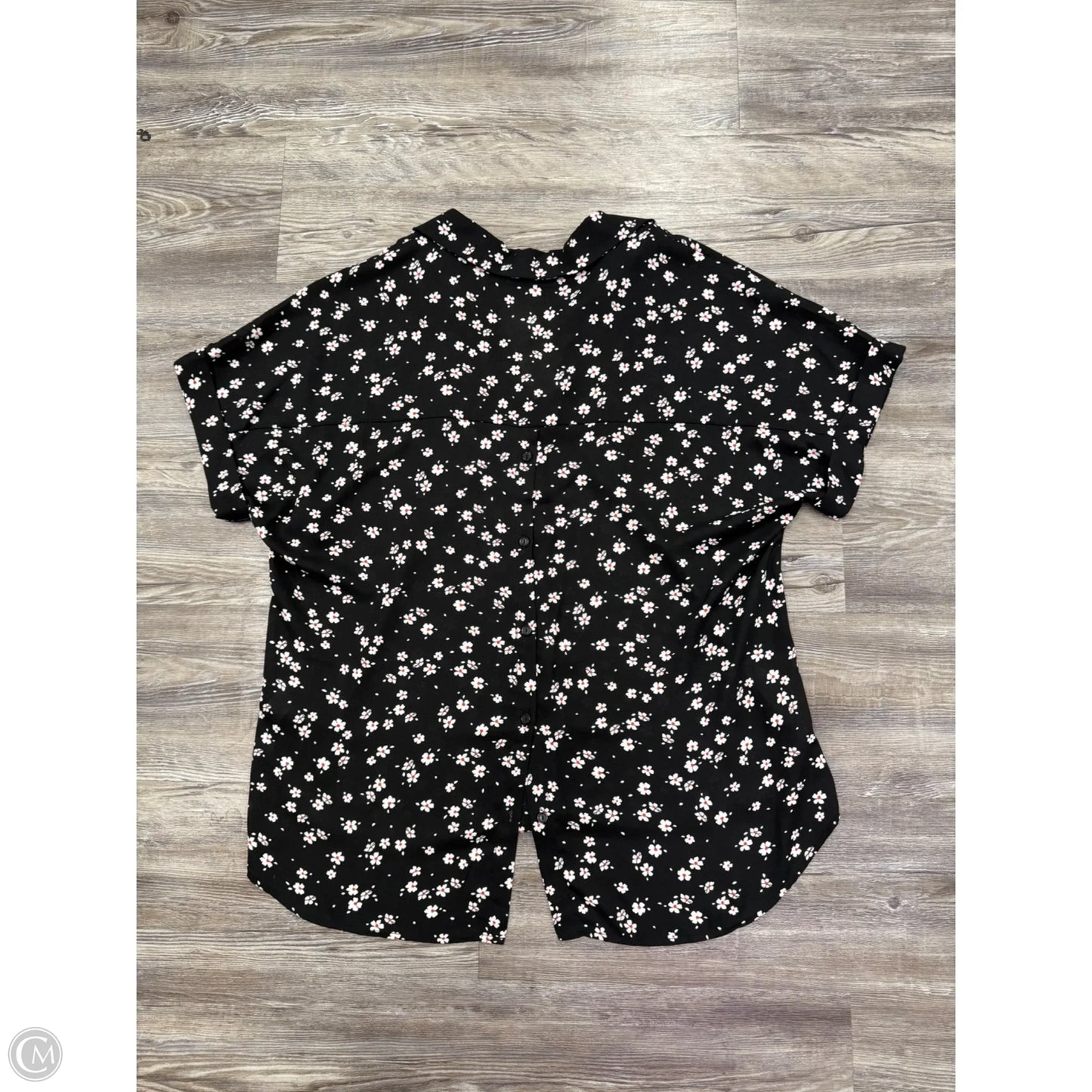 Top Short Sleeve By All In Favor In Floral Print, Size: L