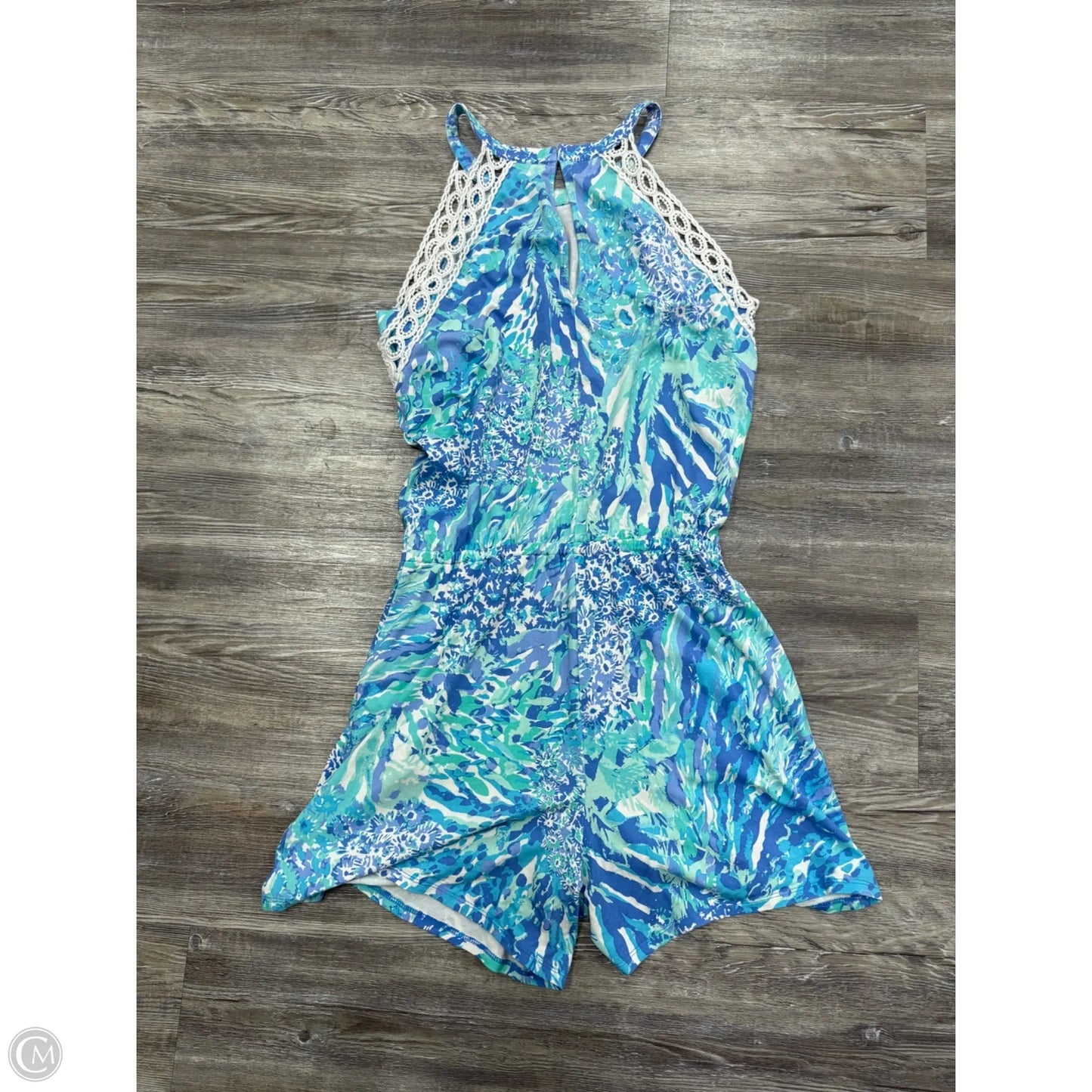 Romper By Lilly Pulitzer In Blue & Green, Size: S