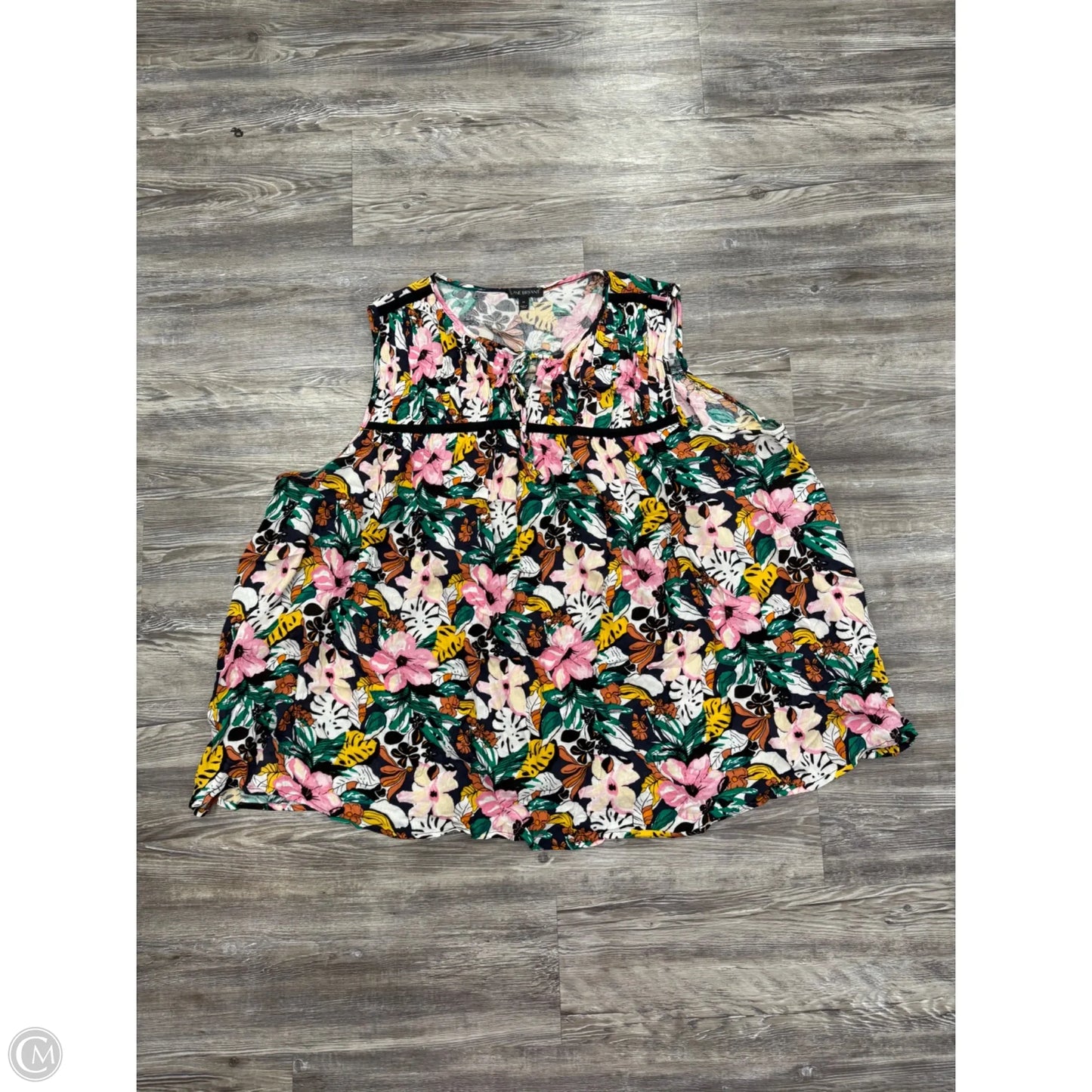 Top Sleeveless By Lane Bryant In Floral Print, Size: 3x