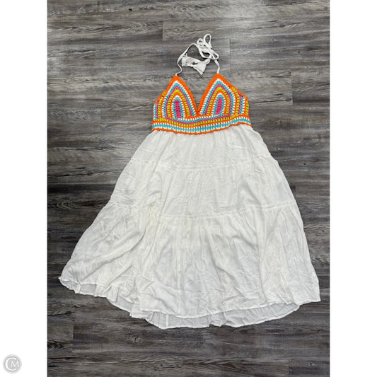 Dress Casual Midi By Davi & Dani In White, Size: 2x