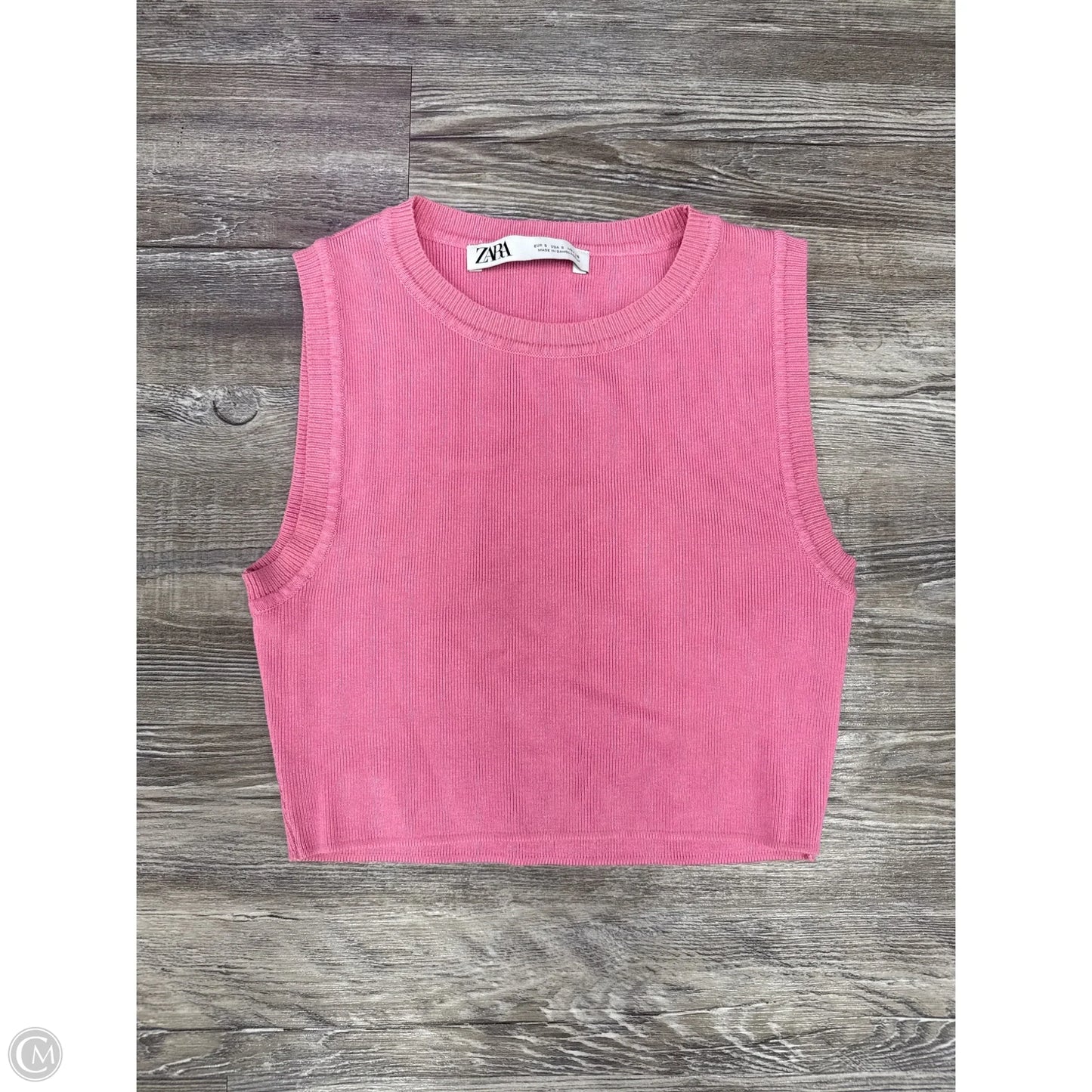 Top Sleeveless By Zara In Pink, Size: S