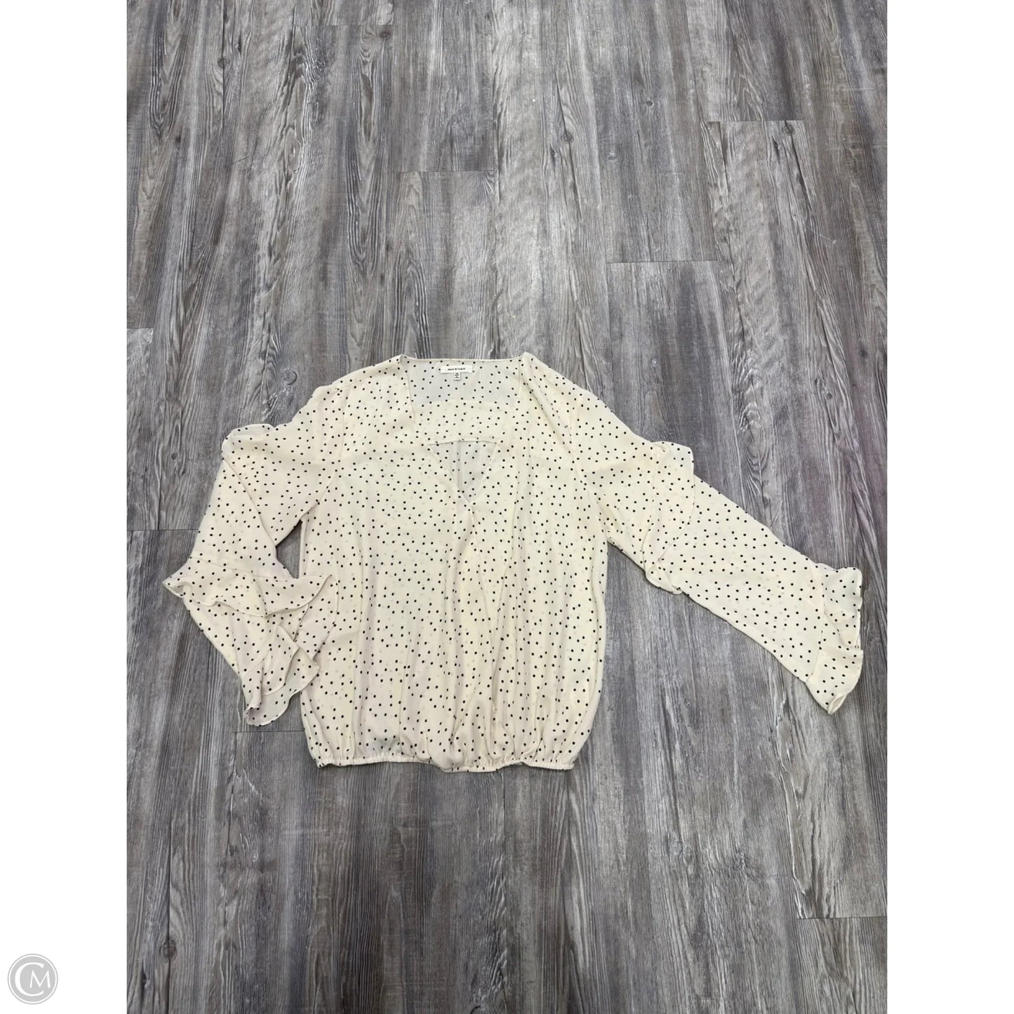 Top Long Sleeve By Max Studio In Polkadot Pattern, Size: M