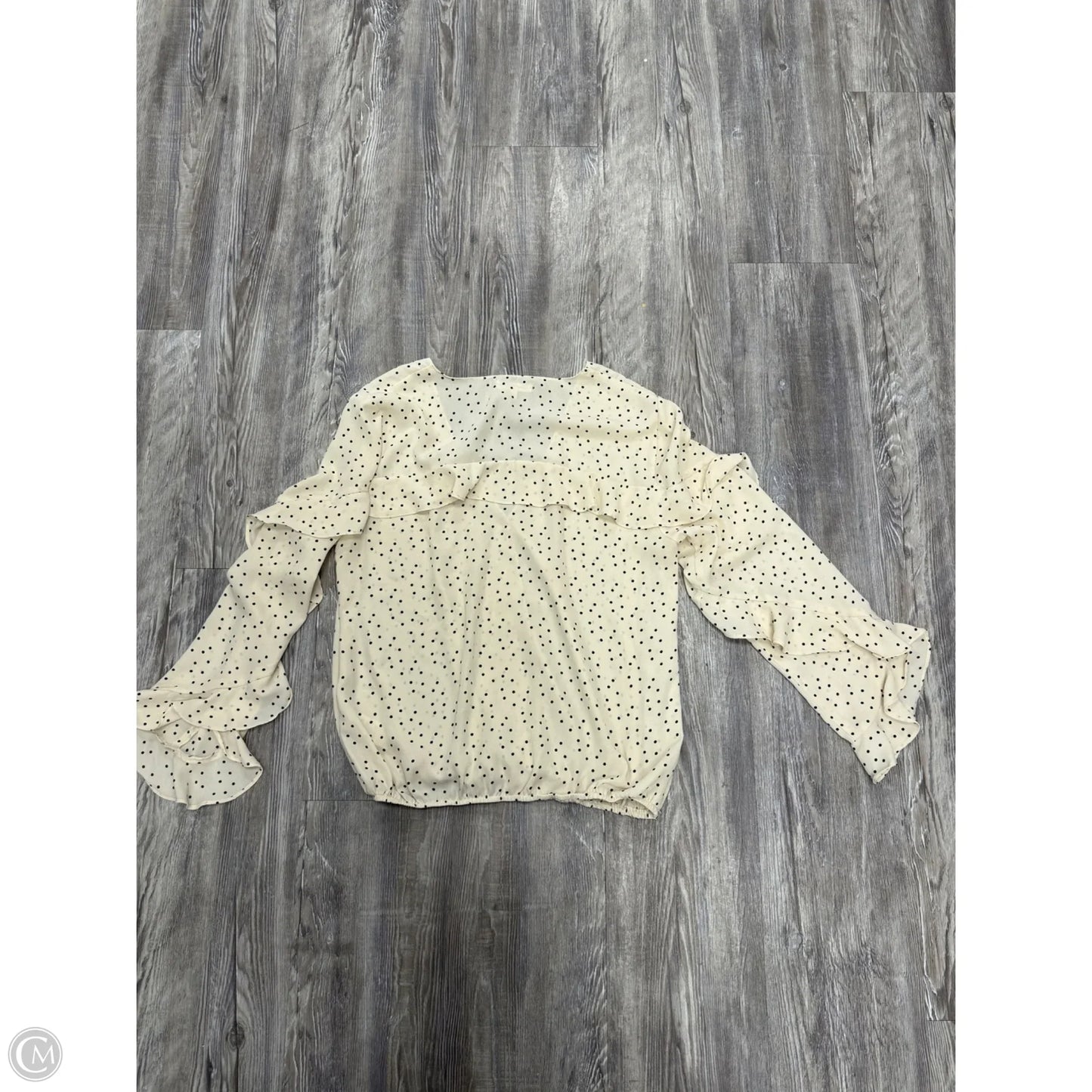 Top Long Sleeve By Max Studio In Polkadot Pattern, Size: M