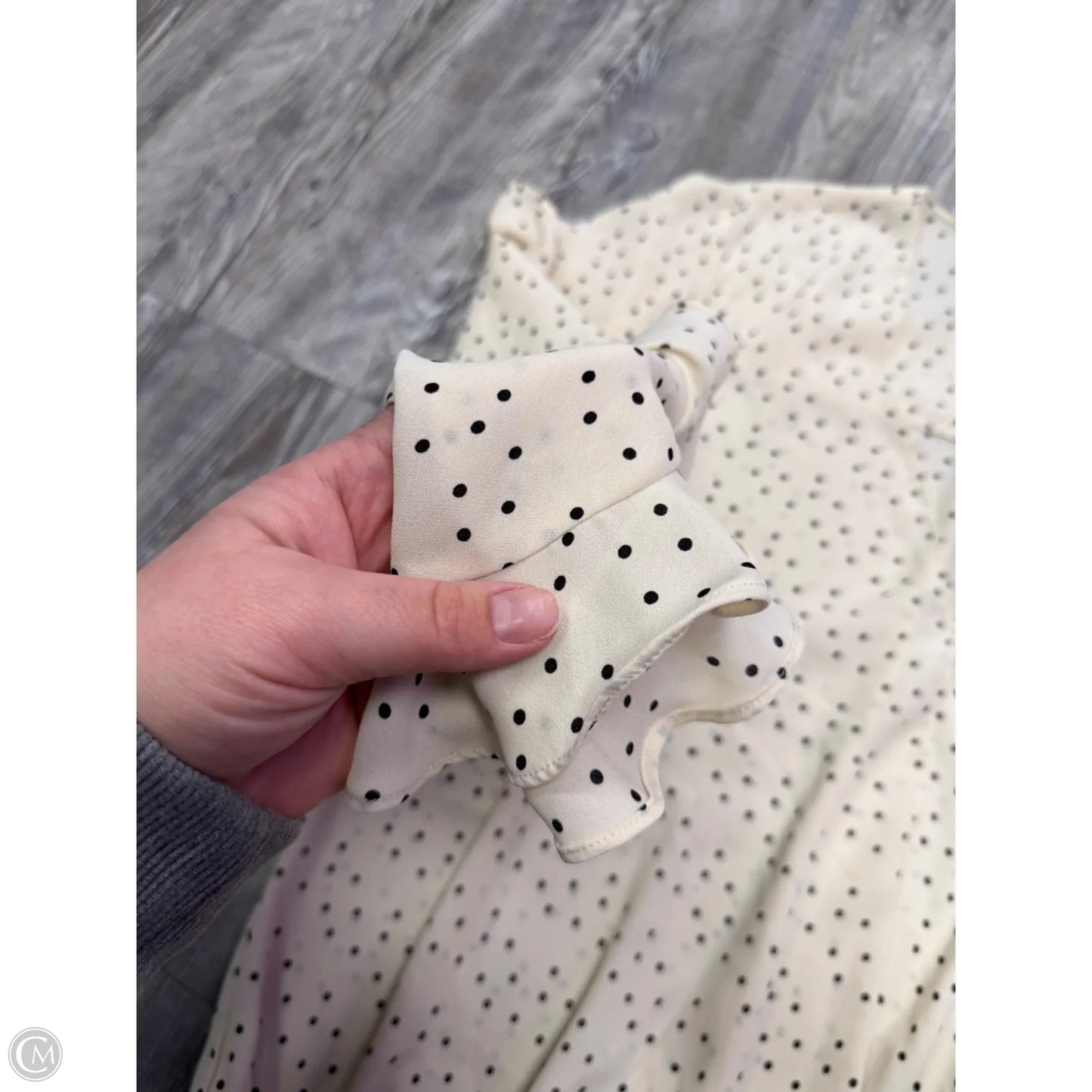 Top Long Sleeve By Max Studio In Polkadot Pattern, Size: M