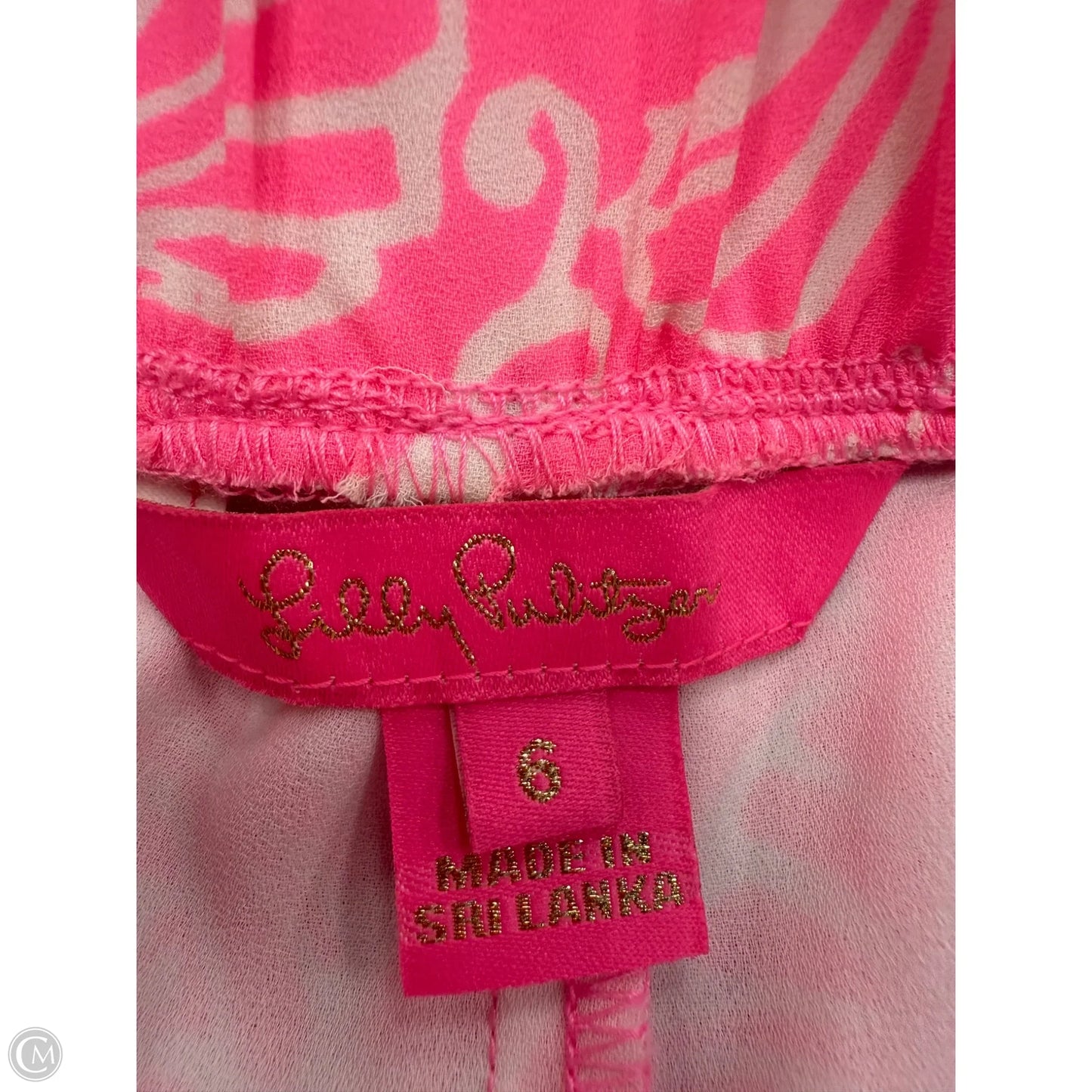 Shorts Designer By Lilly Pulitzer In Pink & White, Size: 6