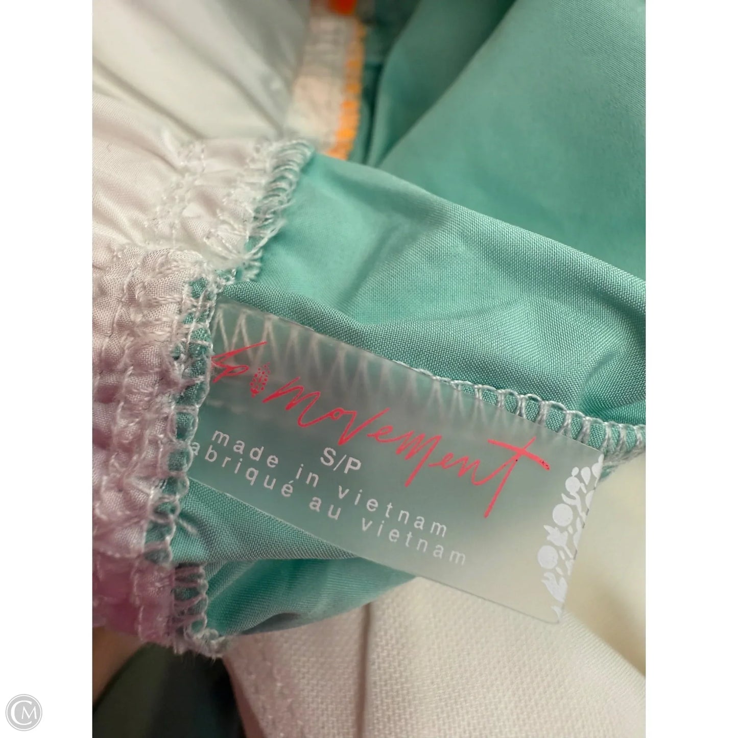 Romper By Free People In Orange & White, Size: S