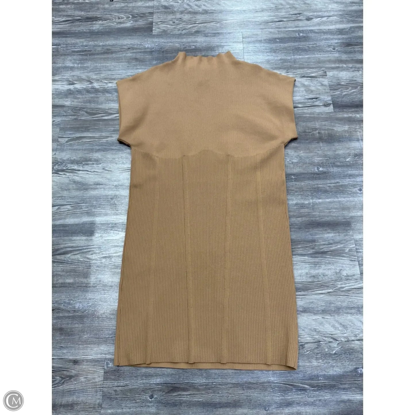Dress Casual Midi By Anthropologie In Tan, Size: Xl
