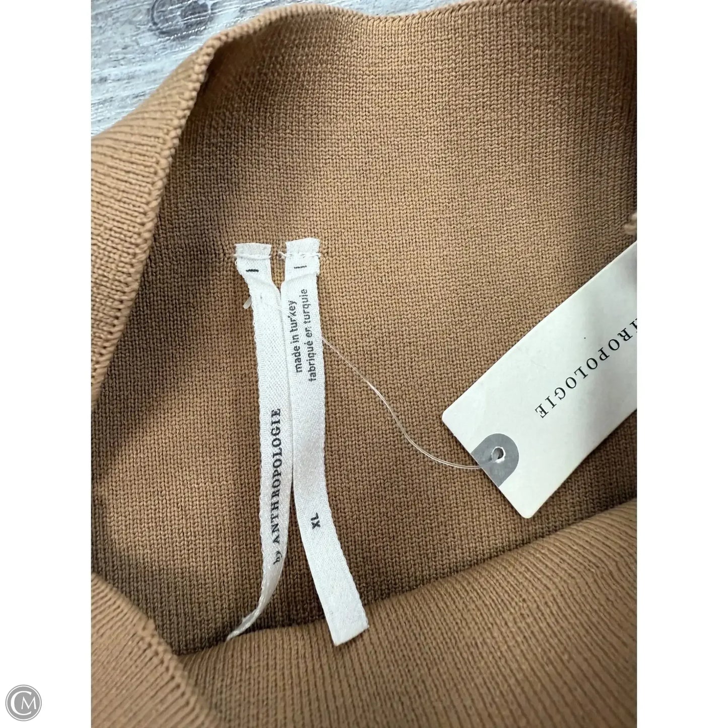 Dress Casual Midi By Anthropologie In Tan, Size: Xl