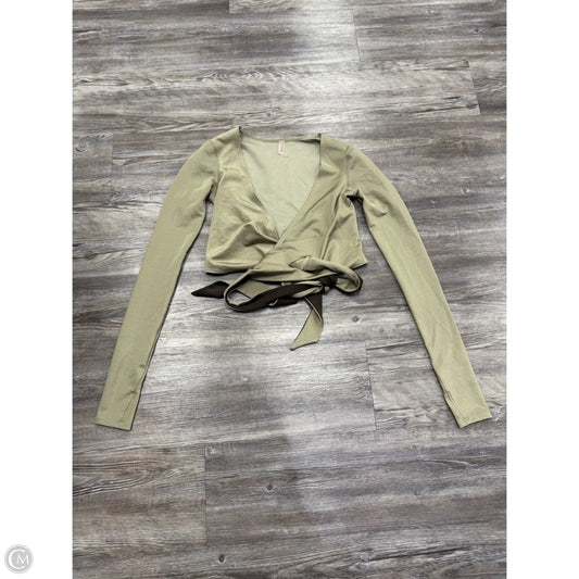 Athletic Top Long Sleeve Collar By Free People In Green, Size: Xs
