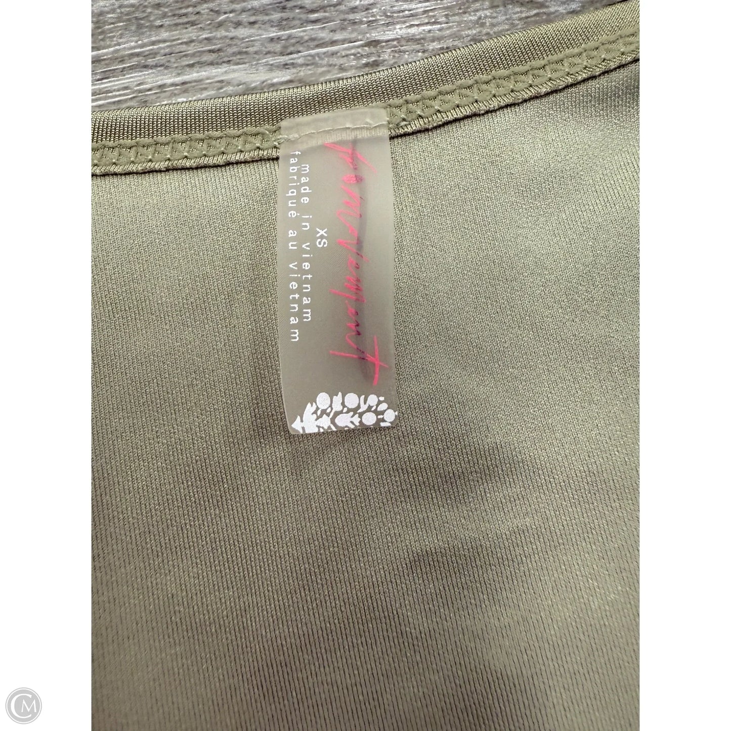 Athletic Top Long Sleeve Collar By Free People In Green, Size: Xs