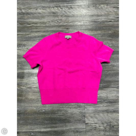 Sweater Short Sleeve By J. Crew In Pink, Size: S
