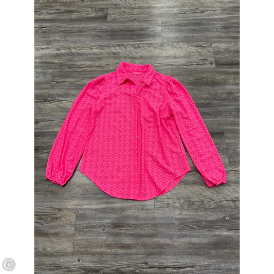 Top Long Sleeve Designer By Lilly Pulitzer In Pink, Size: S
