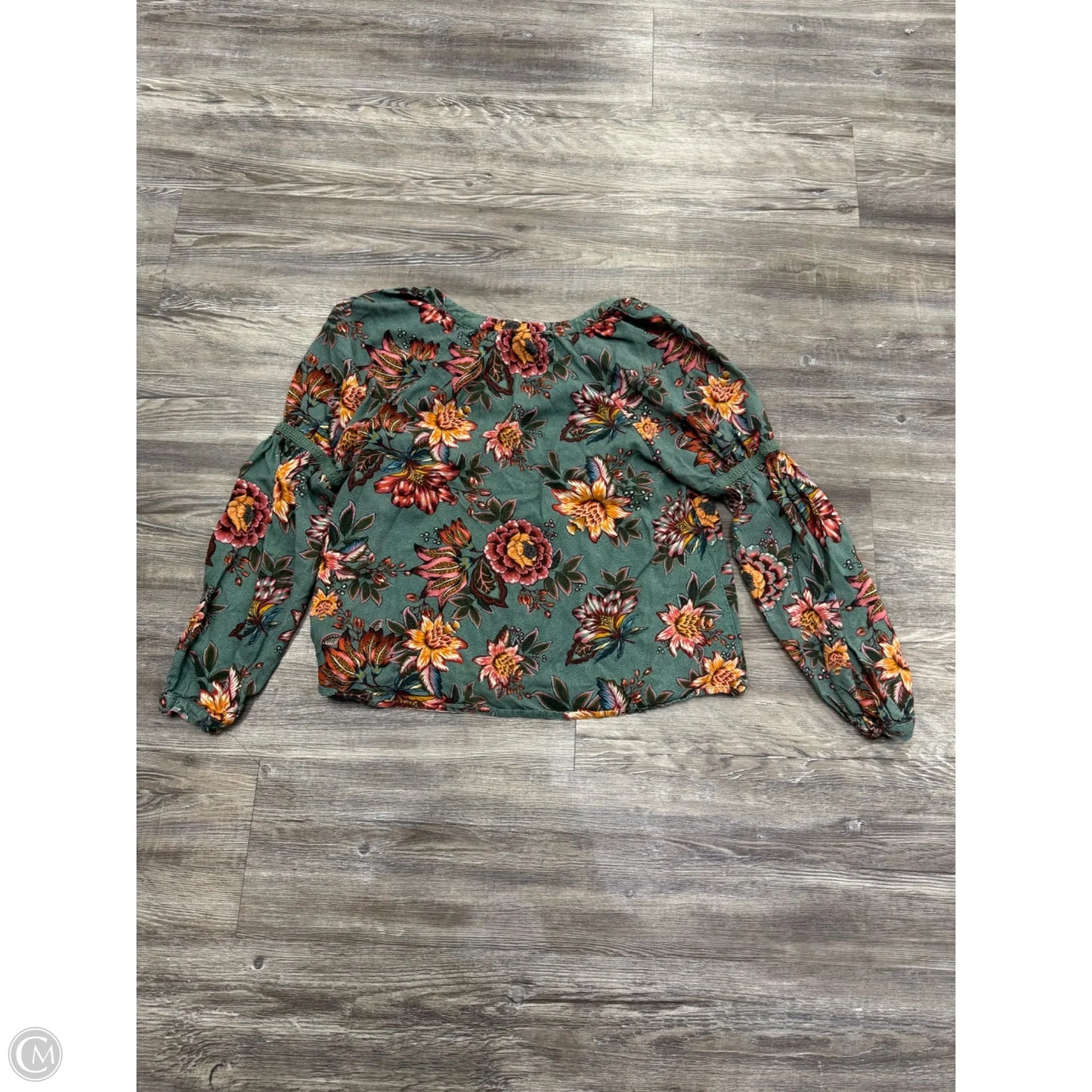 Top Long Sleeve By Farm Rio In Floral Print, Size: S
