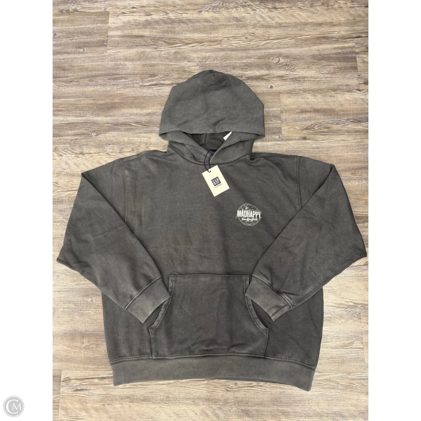 Sweatshirt Hoodie By Gap In Grey, Size: Xl