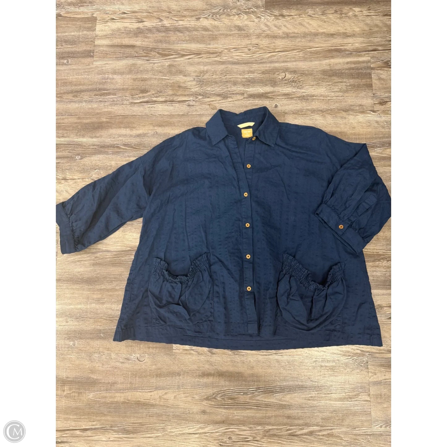 Top Long Sleeve By Free People In Blue, Size: S