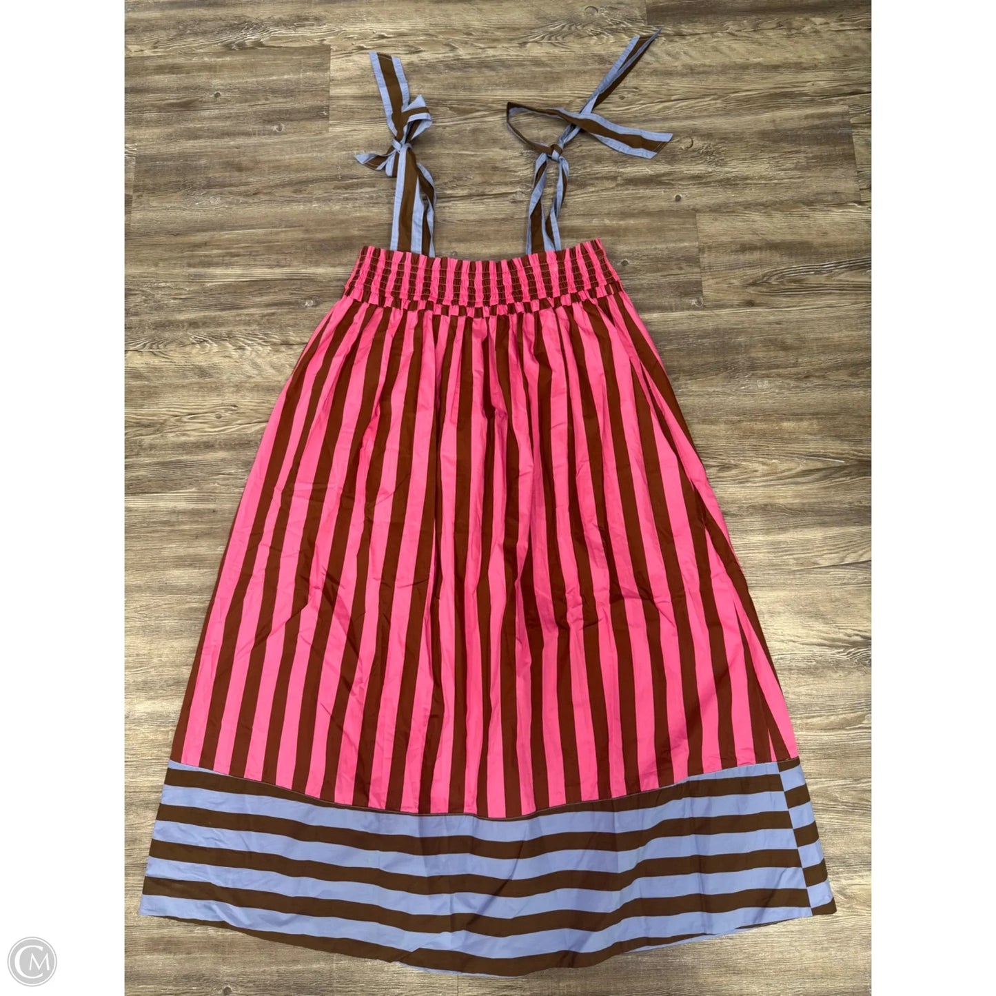 Dress Casual Midi By Cmb In Striped Pattern, Size: L