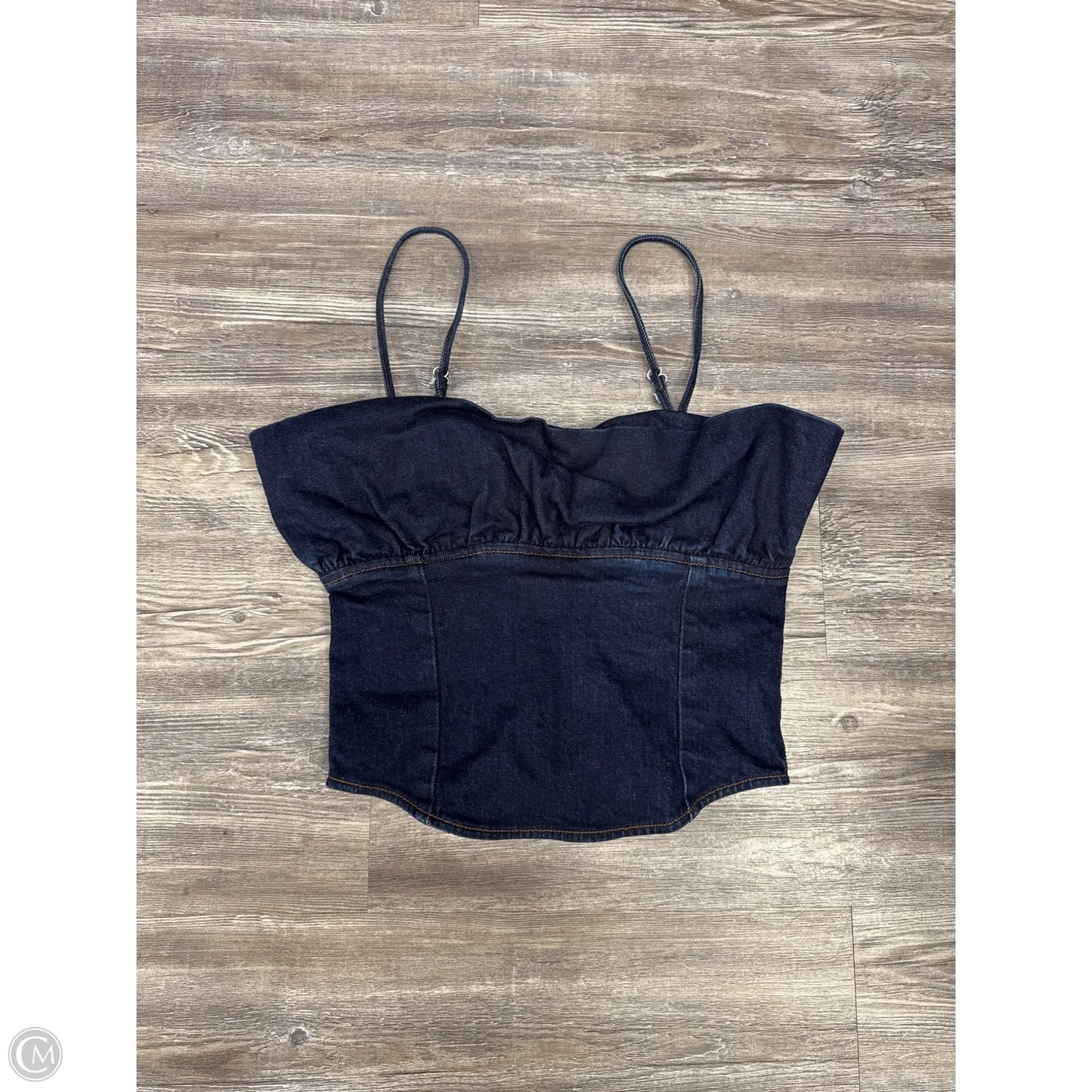 Top Sleeveless By Meshki In Blue Denim, Size: M