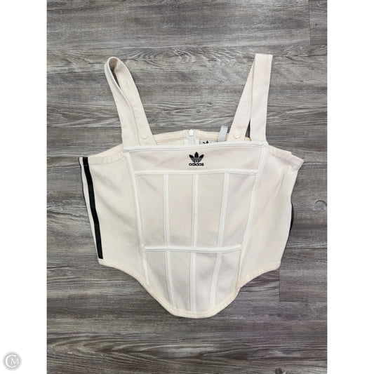 Athletic Tank Top By Adidas In Black & Cream, Size: 2x