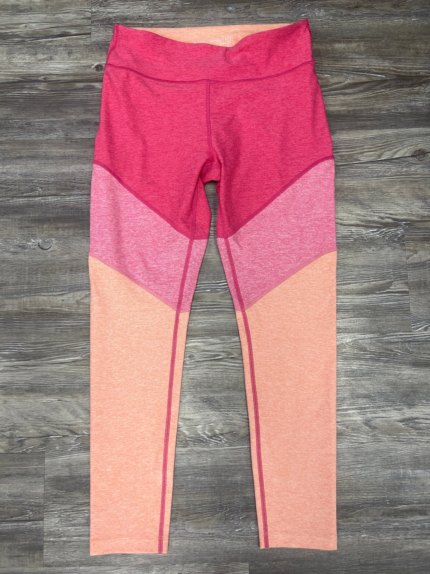 Orange & Pink Athletic Leggings Outdoor Voices, Size L