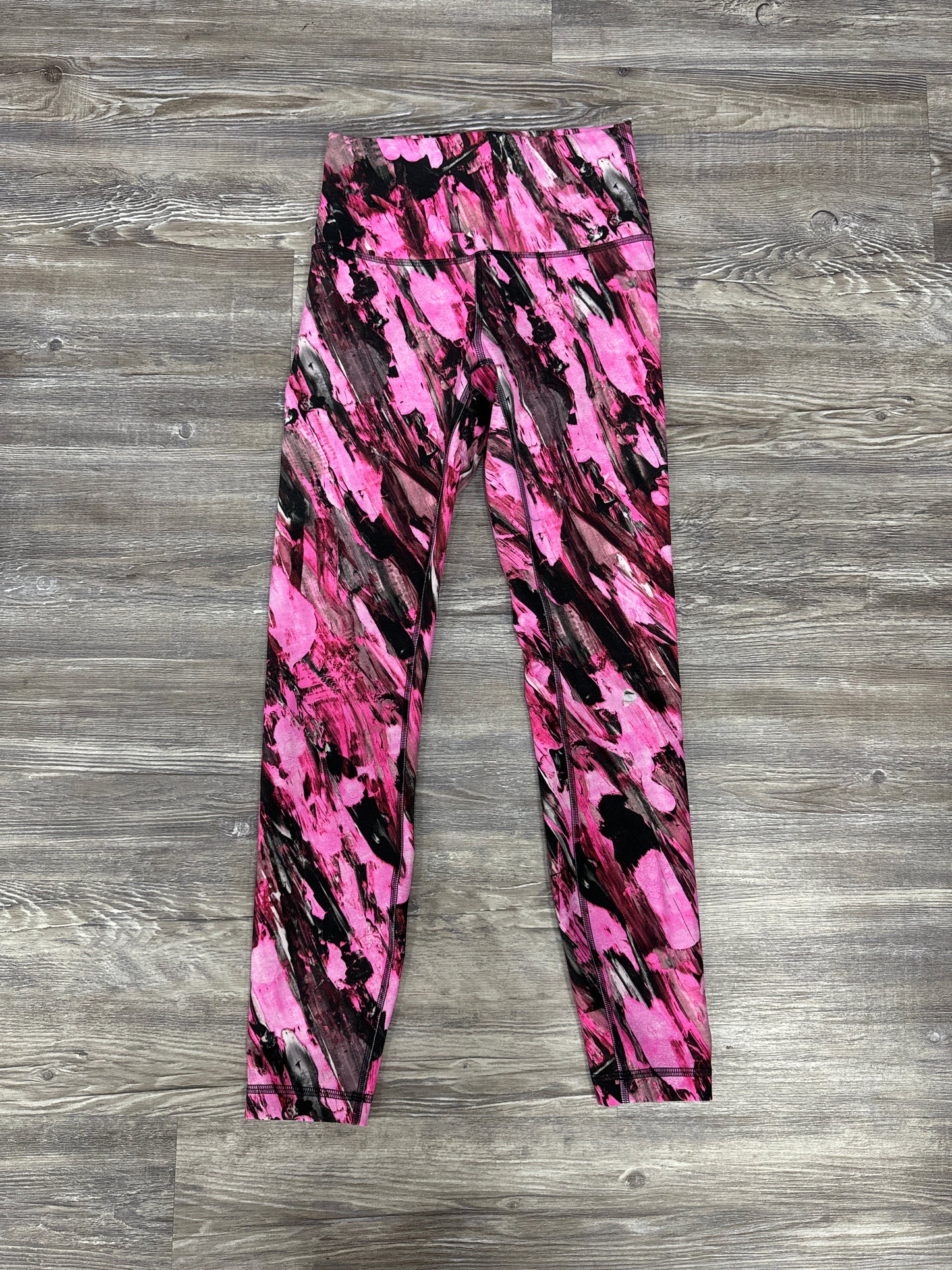 Black & Pink Athletic Leggings Capris Lululemon, Size 4