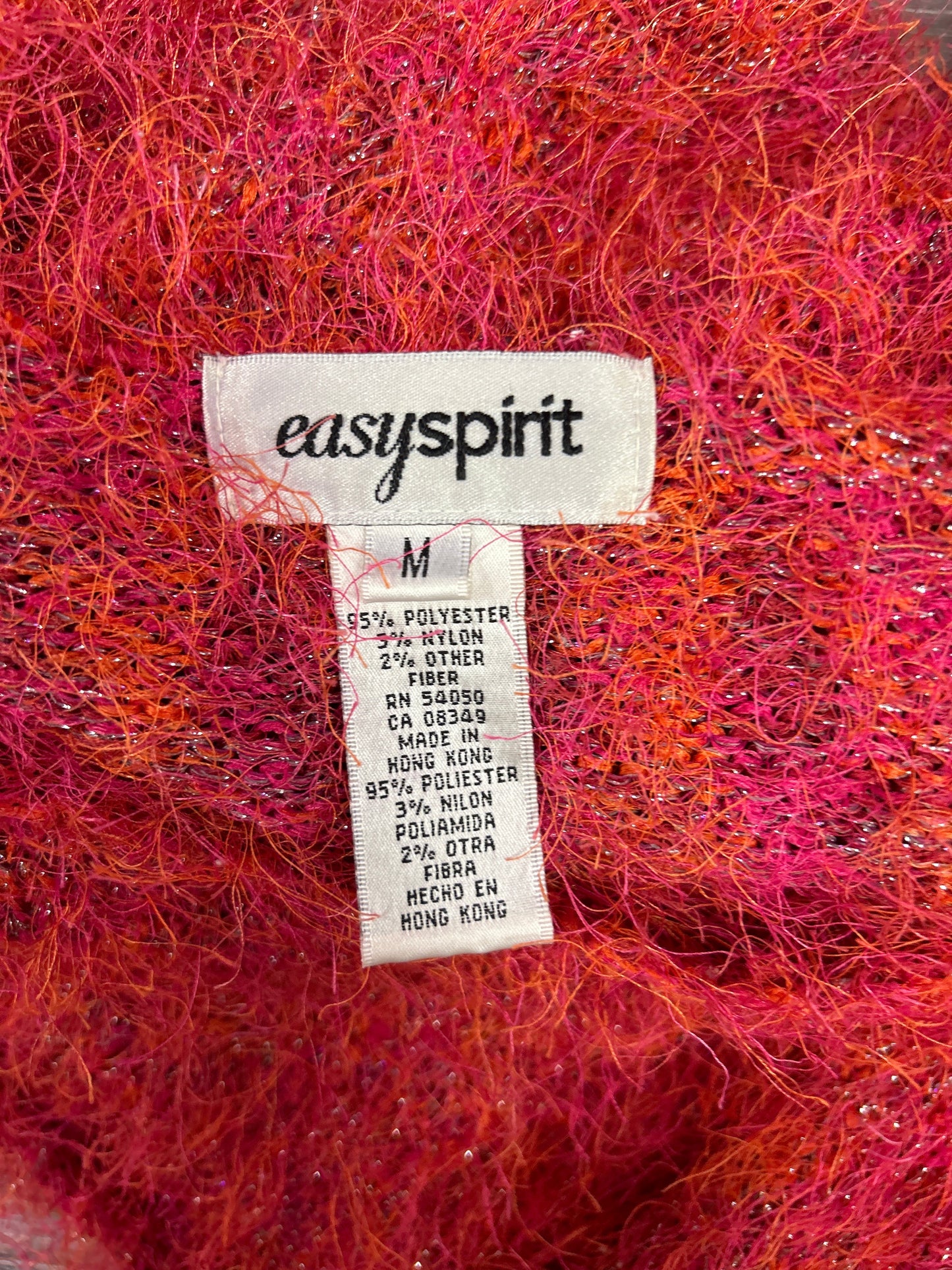 Sweater By Easy Spirit In Pink & Red, Size: M