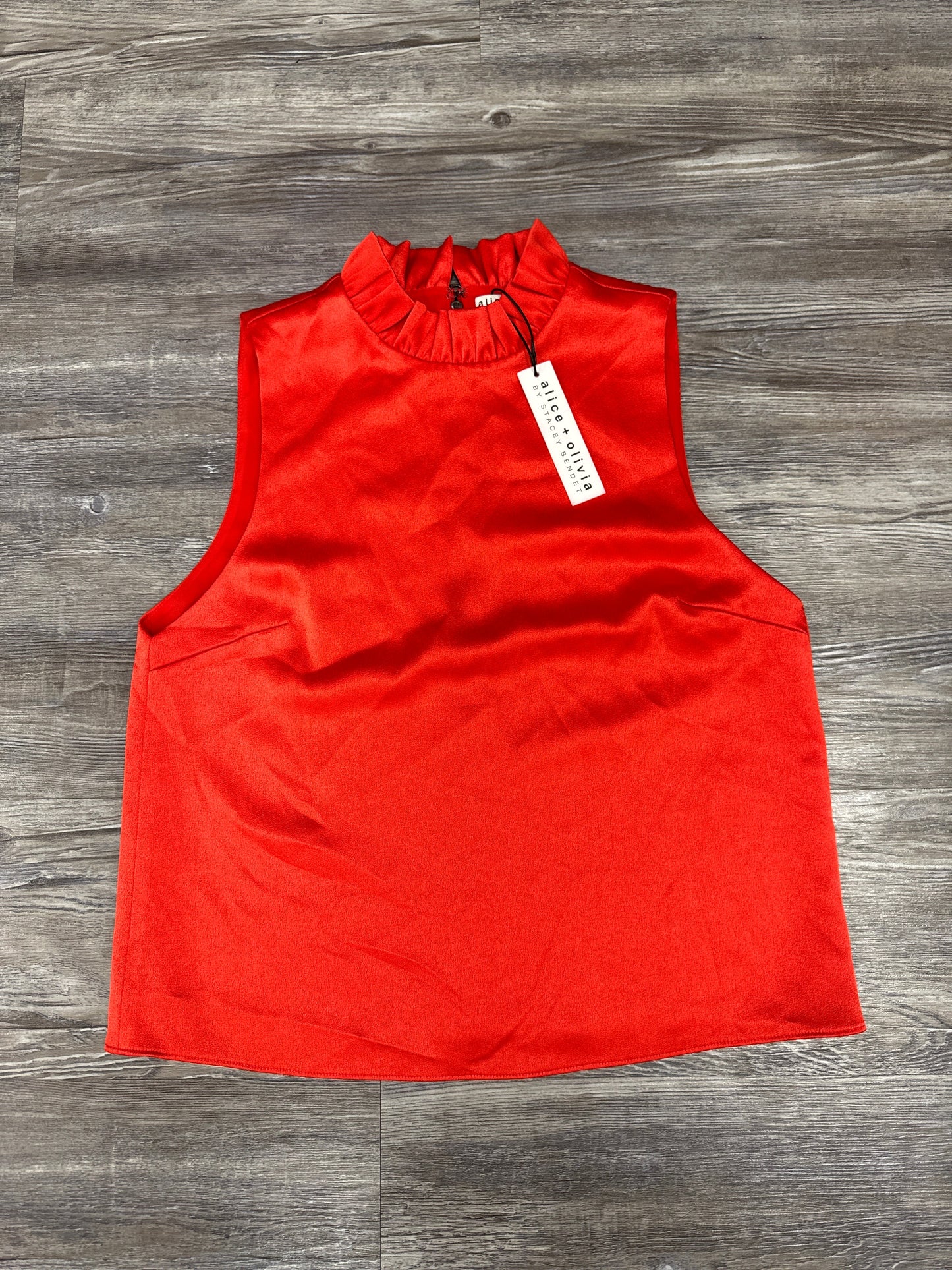 Top Sleeveless Designer By Alice + Olivia In Red, Size: S