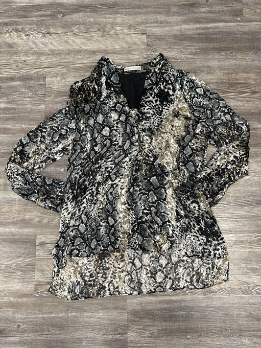 Top Long Sleeve By Alice + Olivia In Animal Print, Size: M