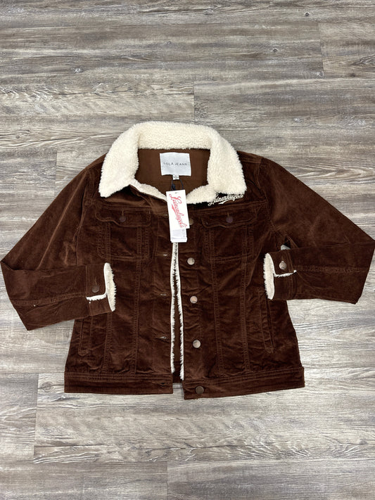 Jacket Utility By Lola Jeans In Brown, Size: M