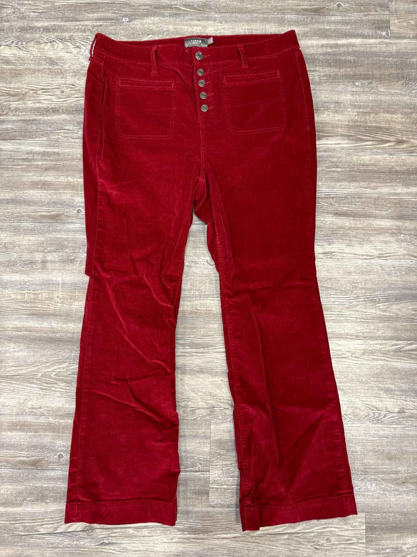 Pants Corduroy By Torrid In Red, Size: 18