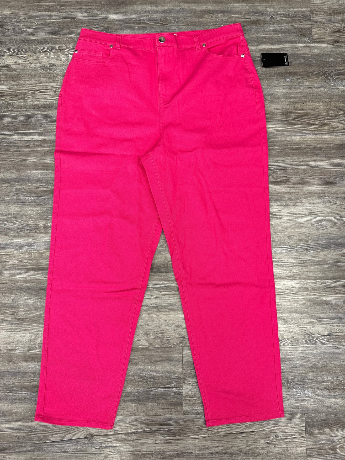 Jeans Straight By Eloquii In Pink, Size: 18