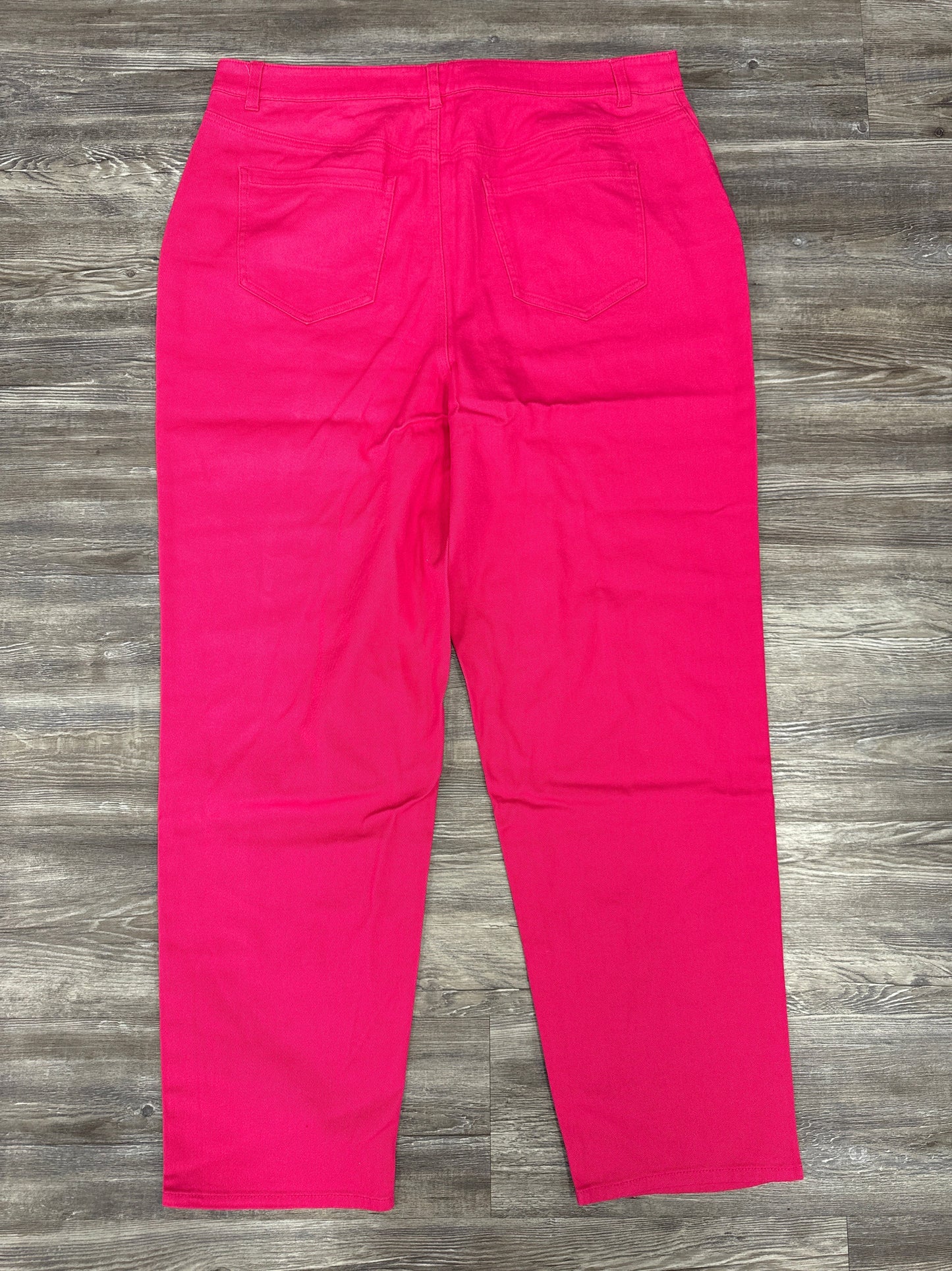 Jeans Straight By Eloquii In Pink, Size: 18