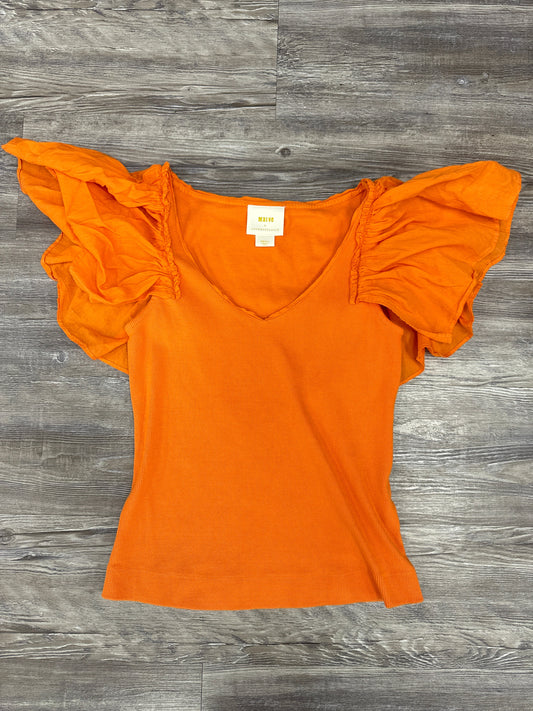 Top Short Sleeve By Maeve In Orange, Size: S