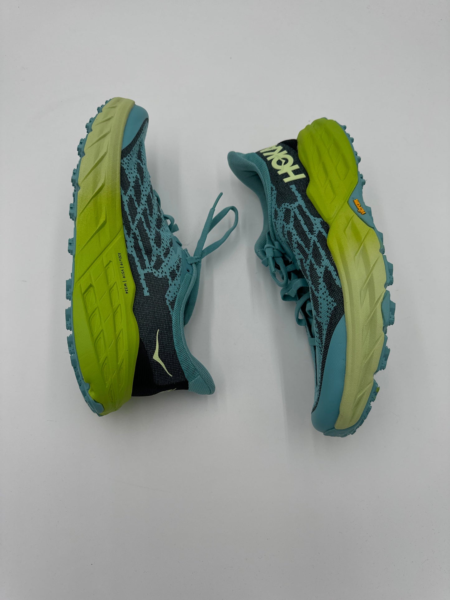 Shoes Athletic By Hoka In Blue & Green, Size: 10